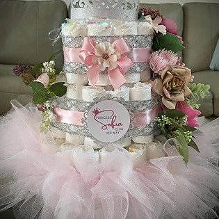 Princess diaper cake