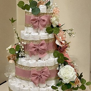 Butterfly diaper cake