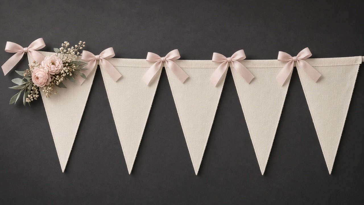 Cream pennant banner comp