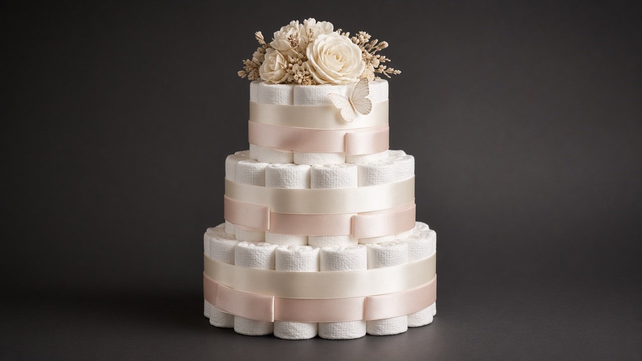 Butterfly diaper cake comp